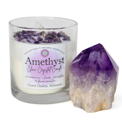 Amethyst Crystal Chakra Candle