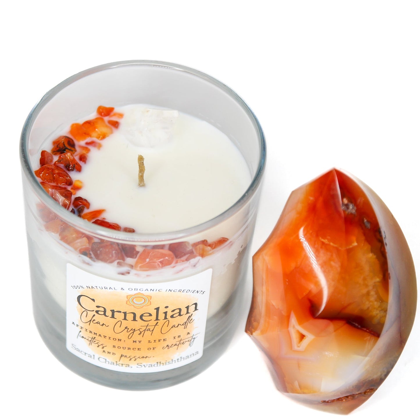 Carnelian Clean Crystal Candle