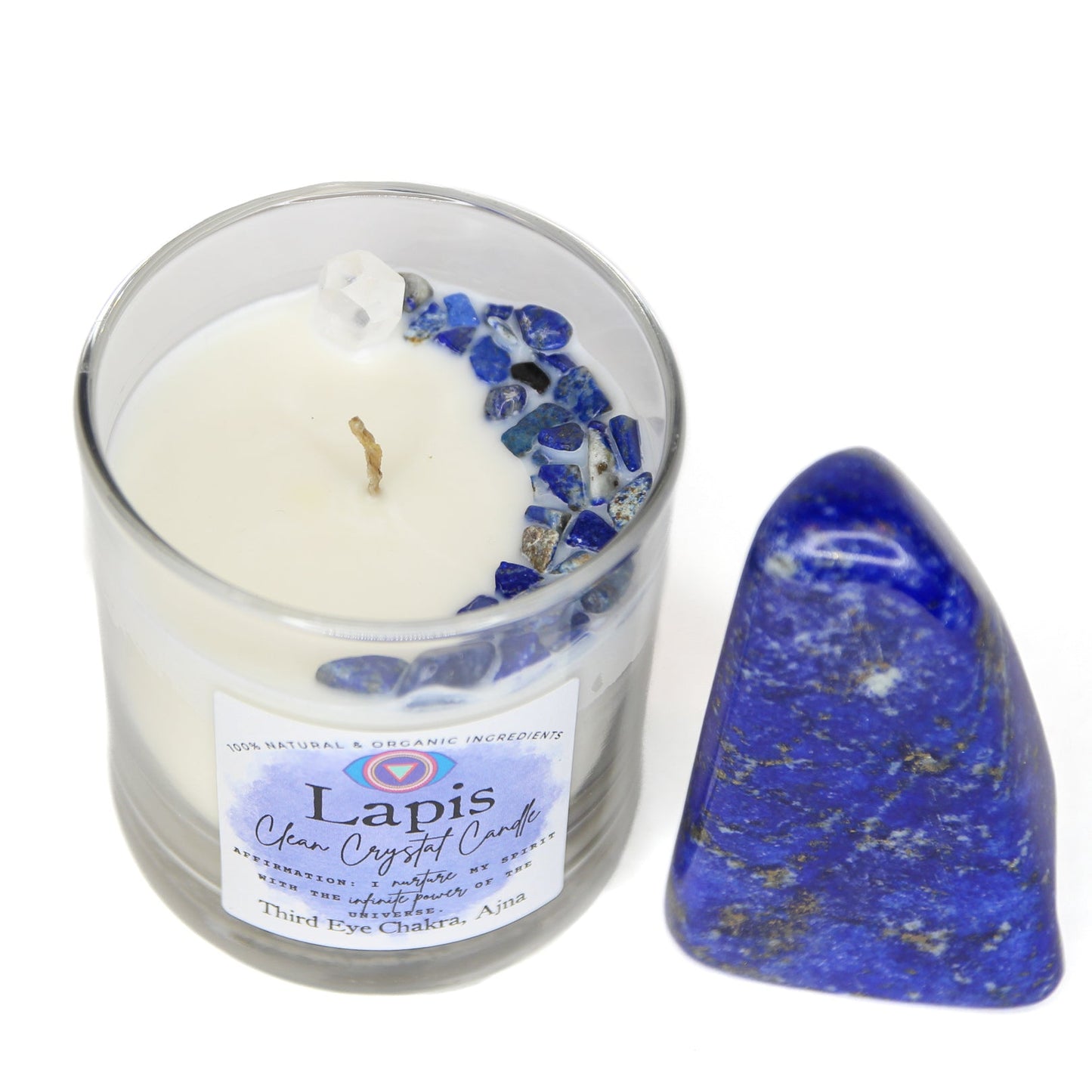 Lapis Clean Crystal Candle