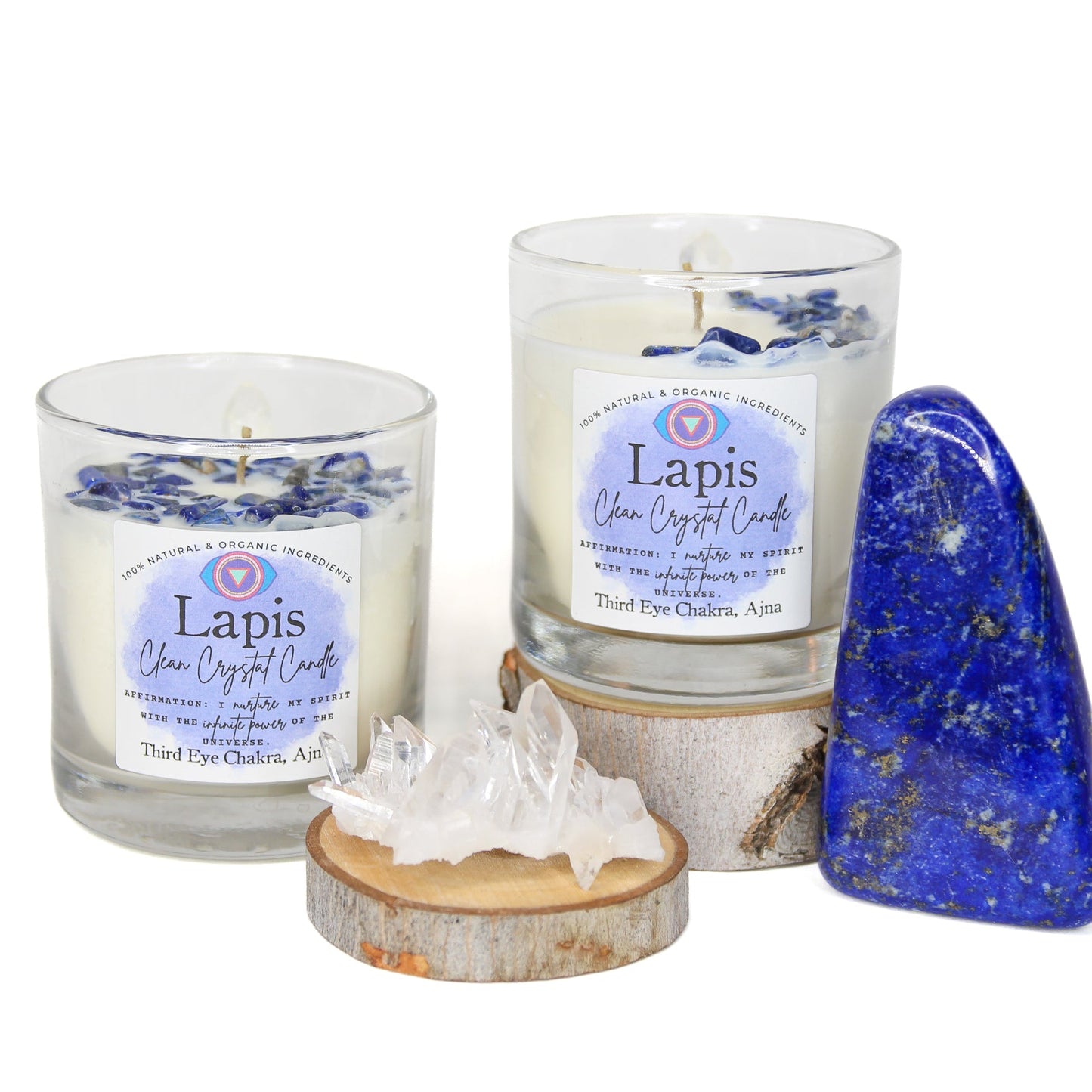 Lapis Clean Crystal Candle