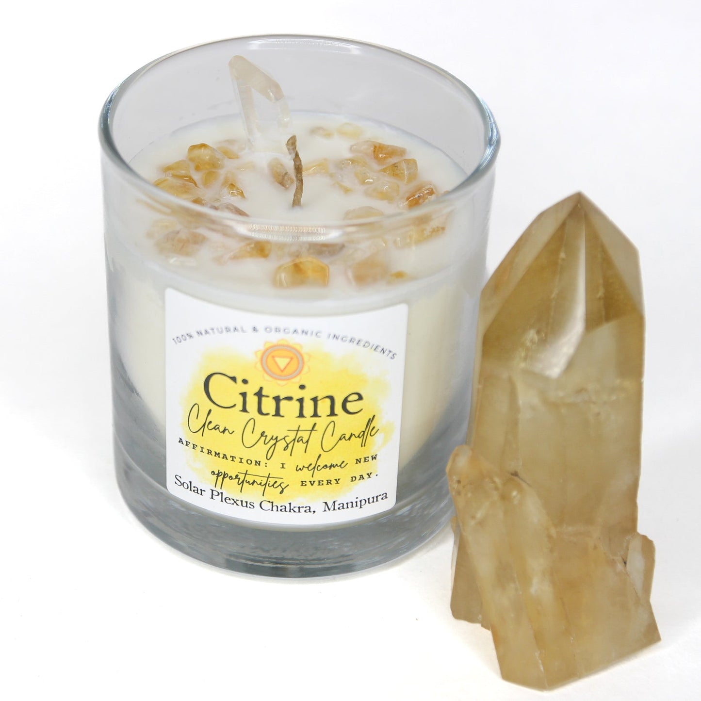 Citrine Clean Crystal Candle
