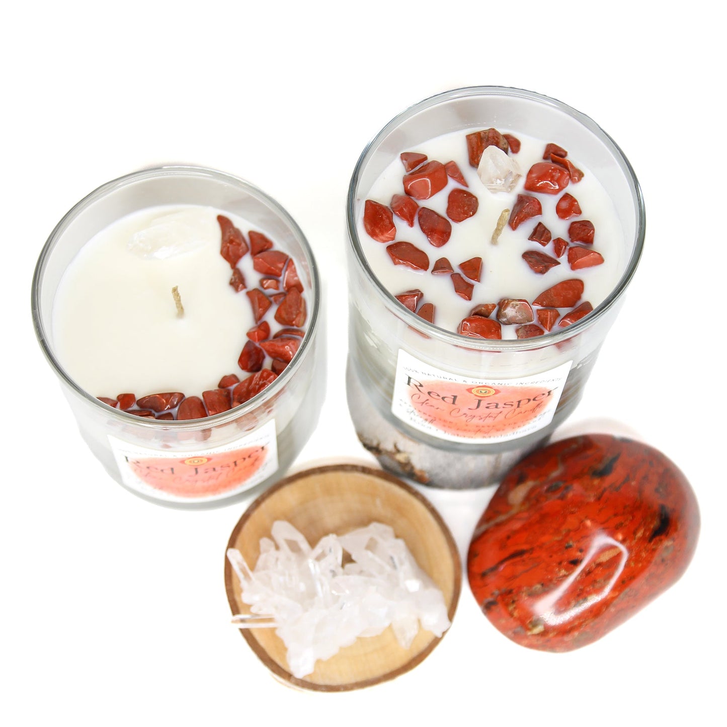 Red Jasper Clean Crystal Candle