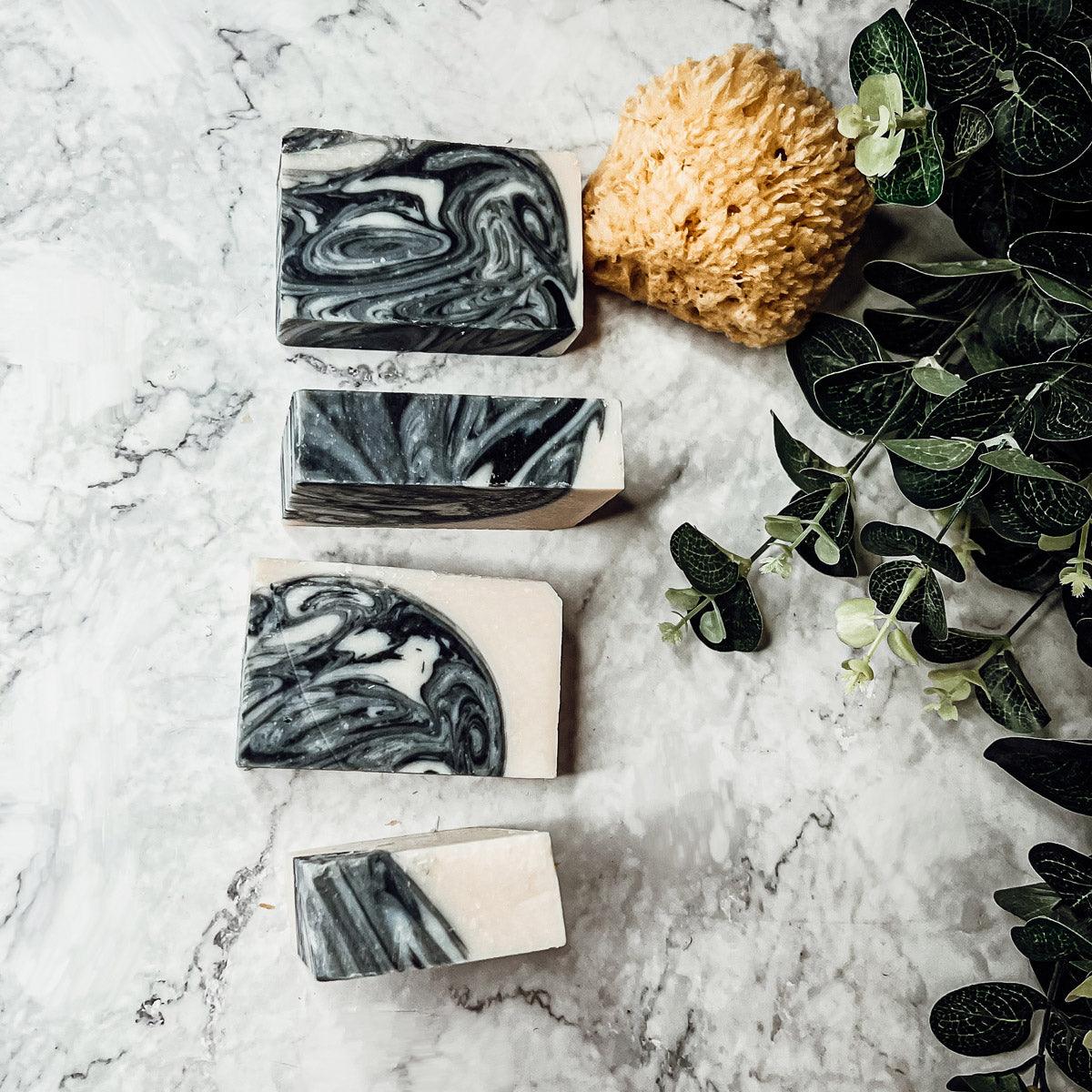 Activated Charcoal, Patchouli and Sandalwood - handmade soap