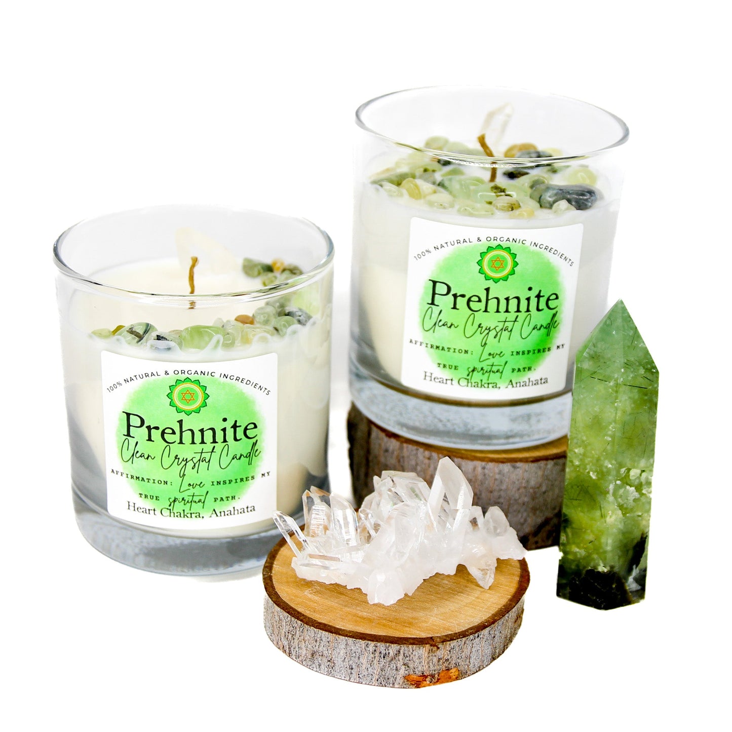 Prehnite Clean Crystal Candle