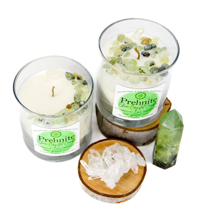Prehnite Clean Crystal Candle