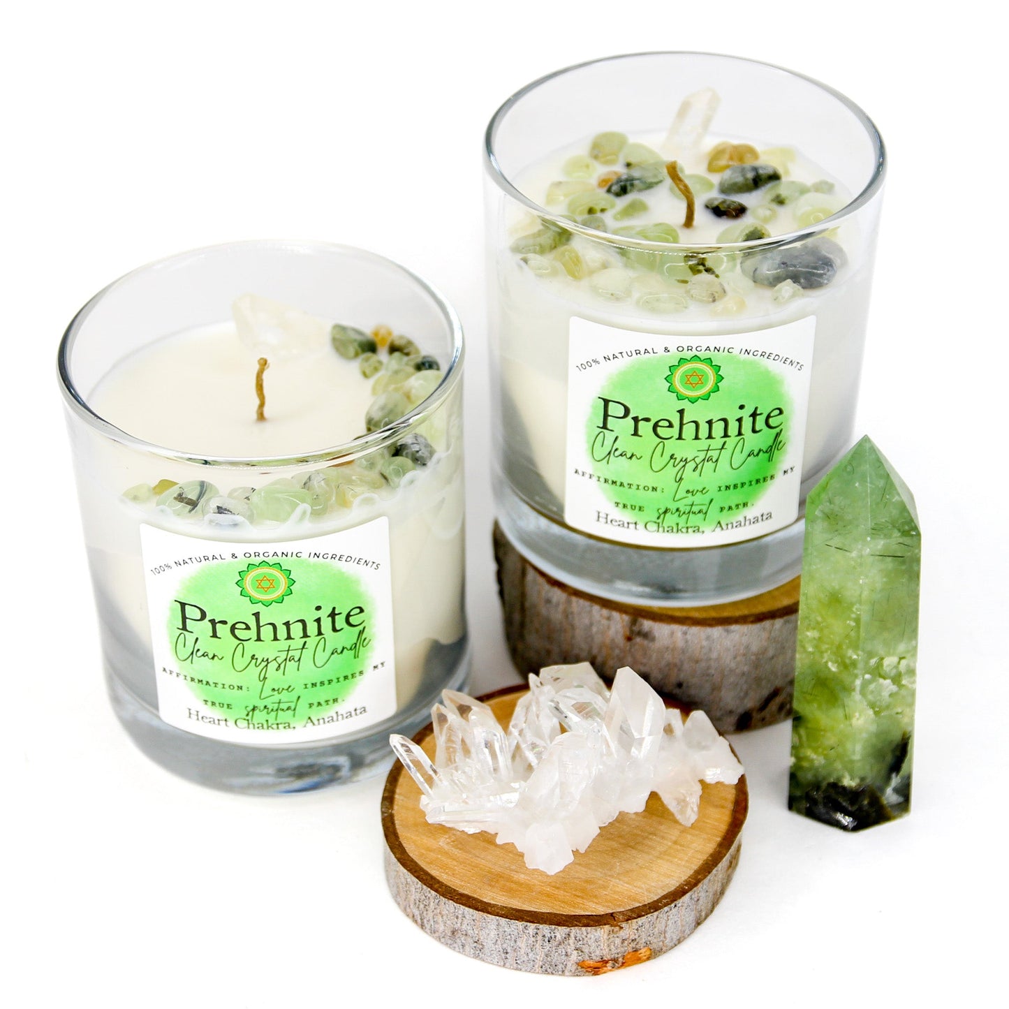 Prehnite Clean Crystal Candle