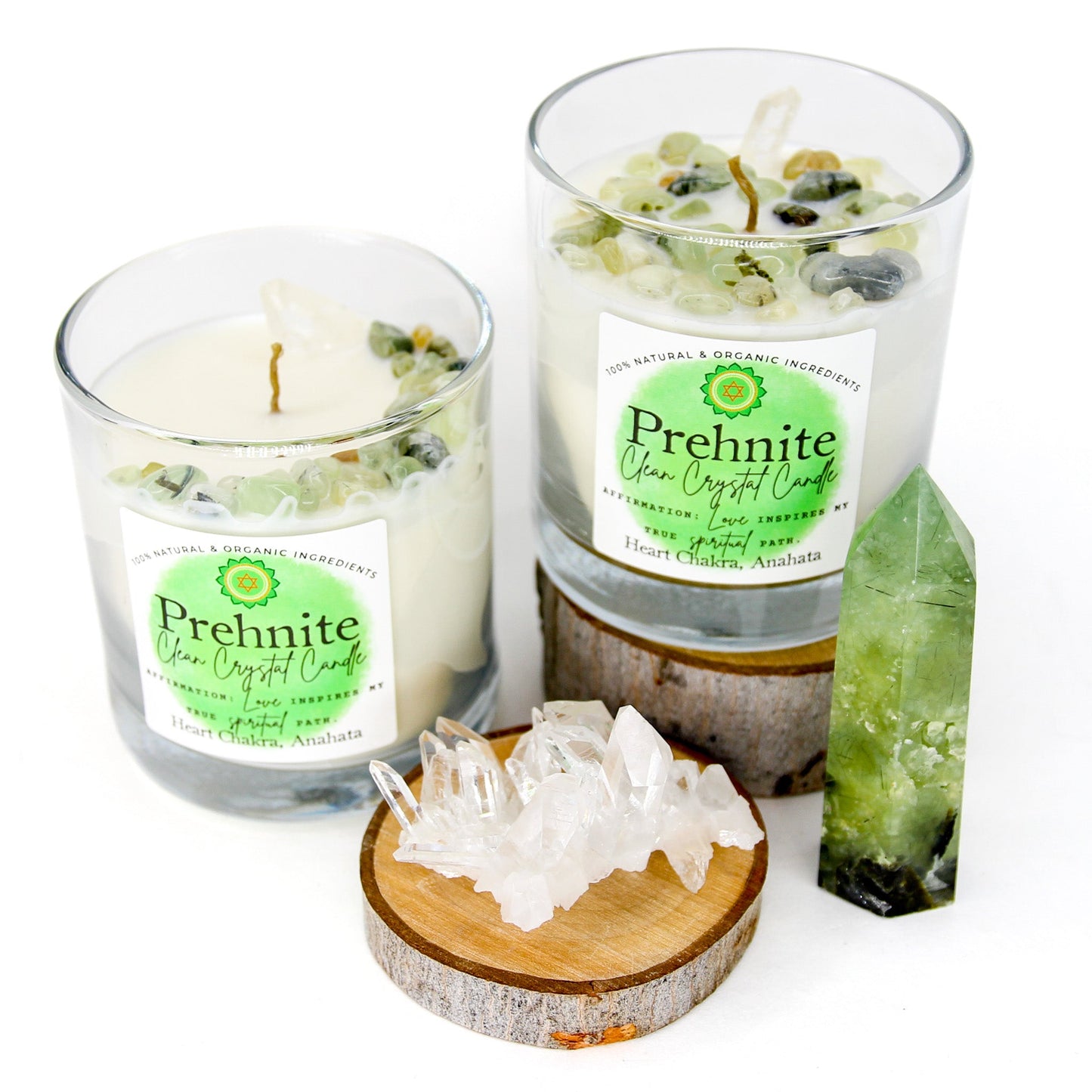 Prehnite Clean Crystal Candle