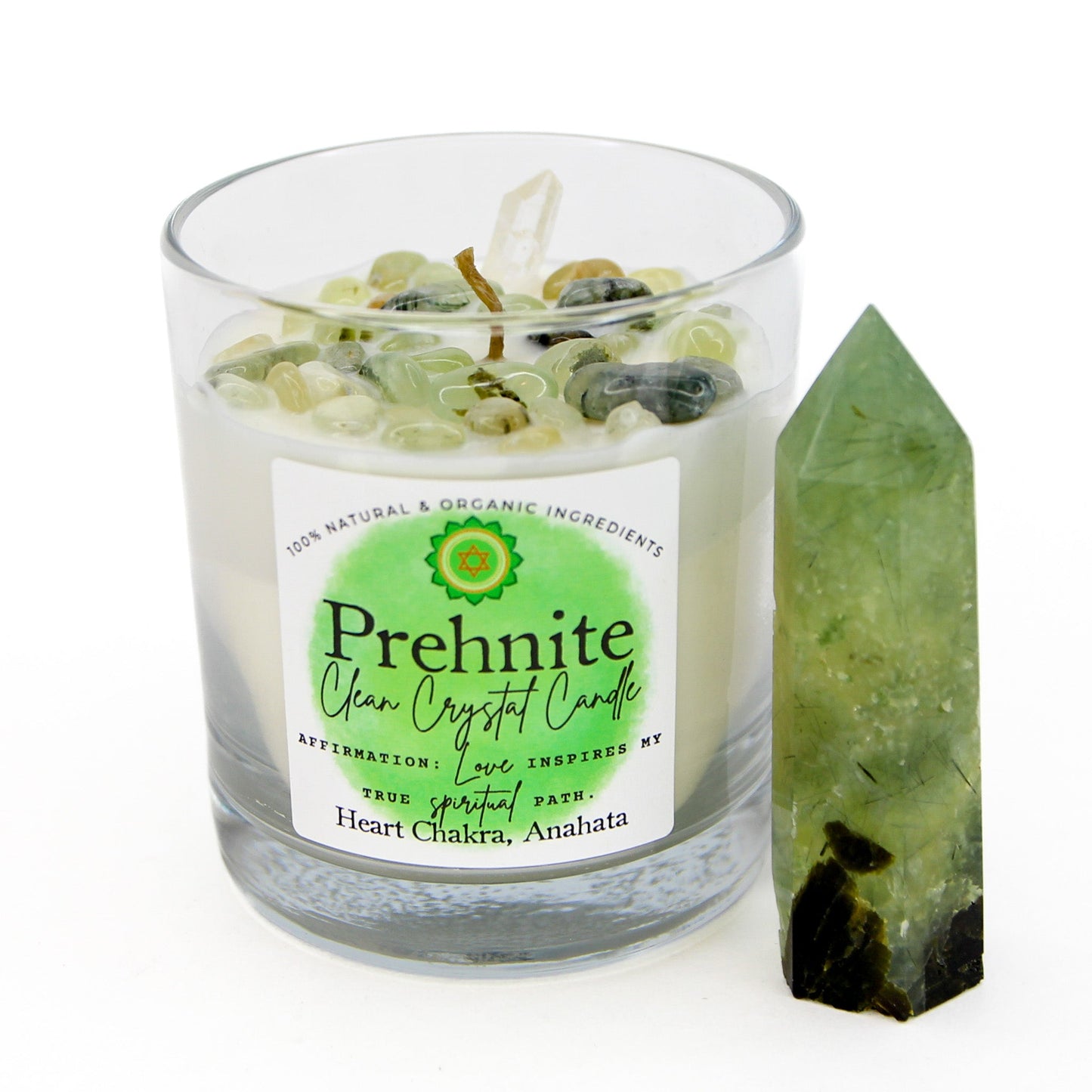 Prehnite Clean Crystal Candle