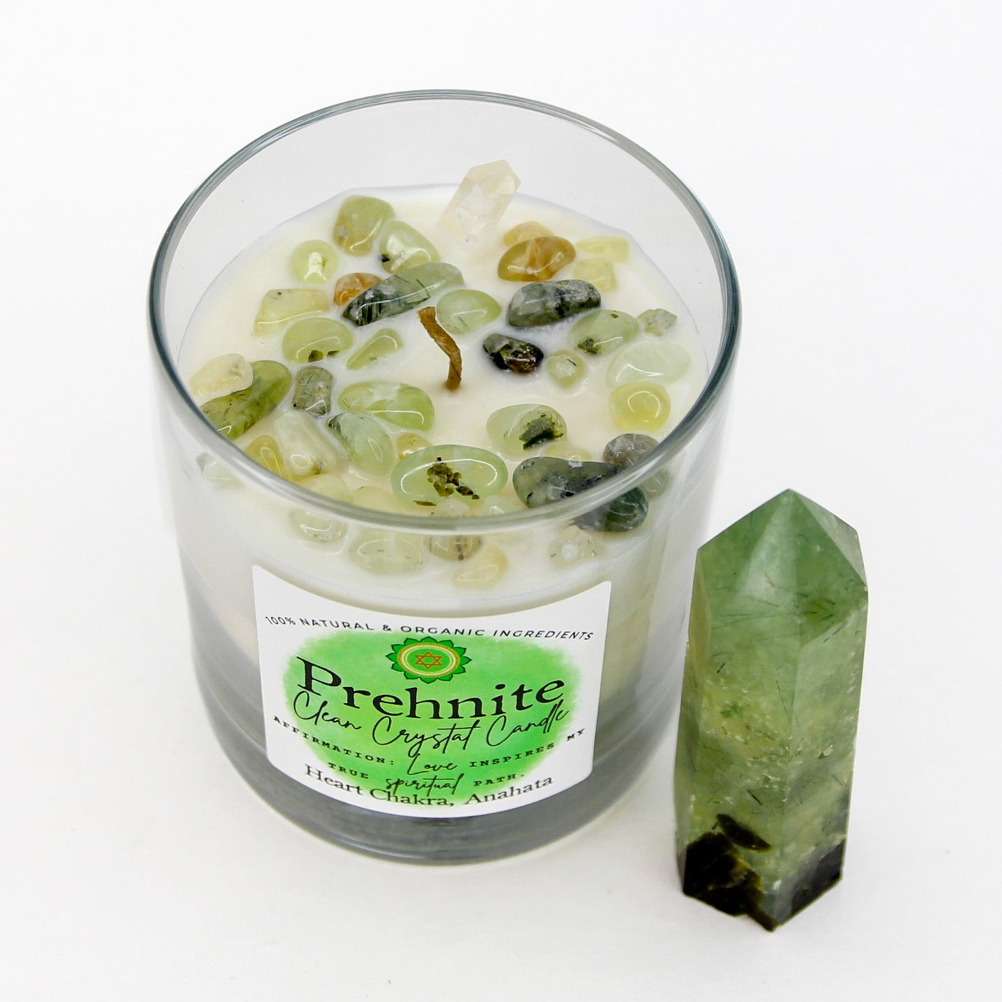 Prehnite Clean Crystal Candle