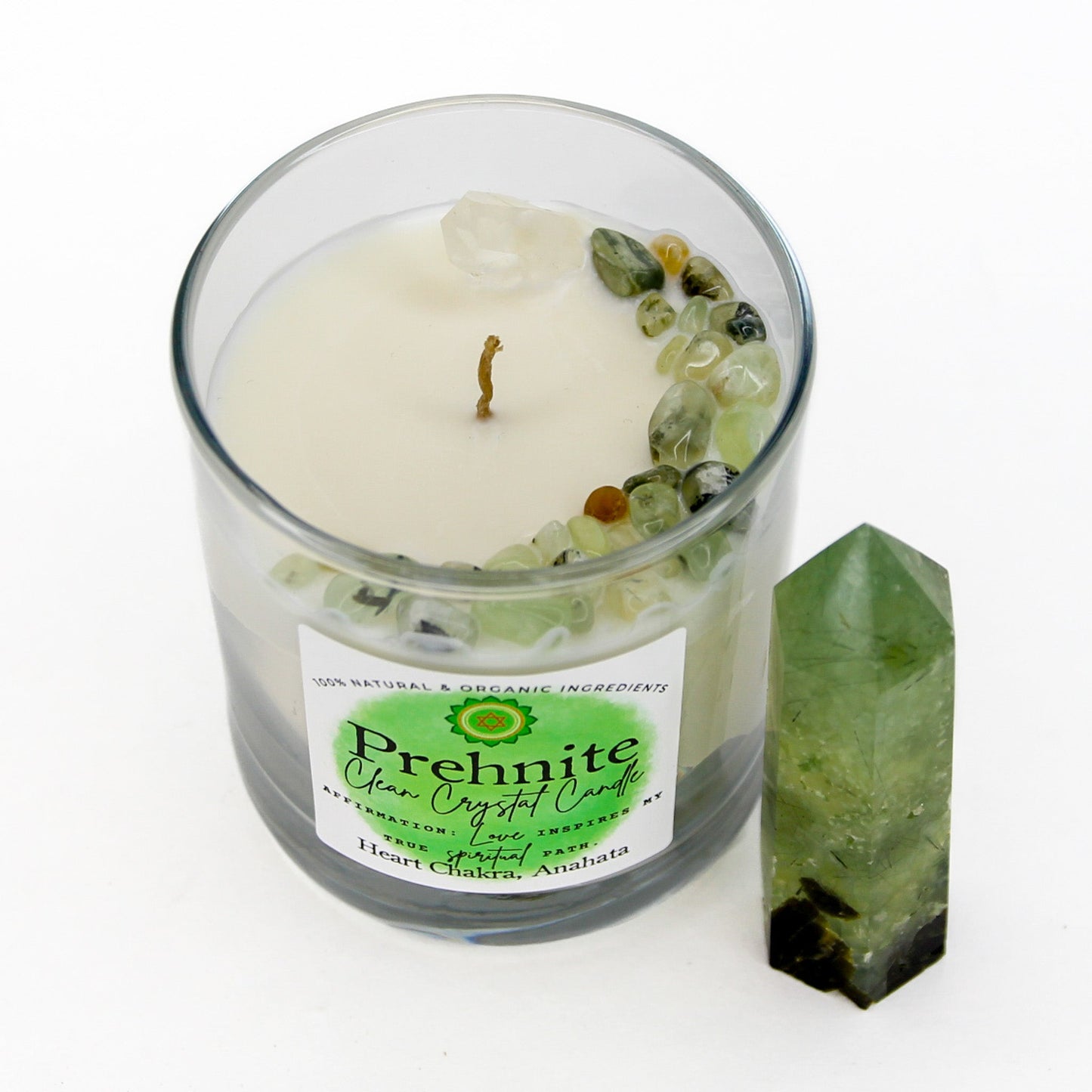 Prehnite Clean Crystal Candle