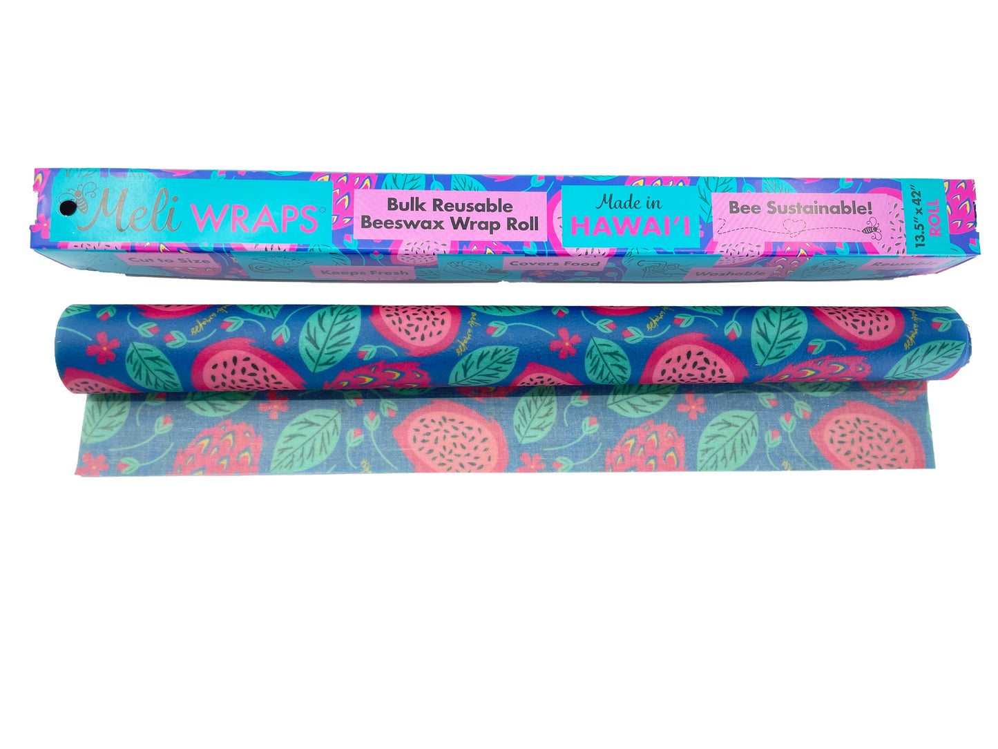 BULK ROLL Beeswax Wrap - Dragonfruit Print