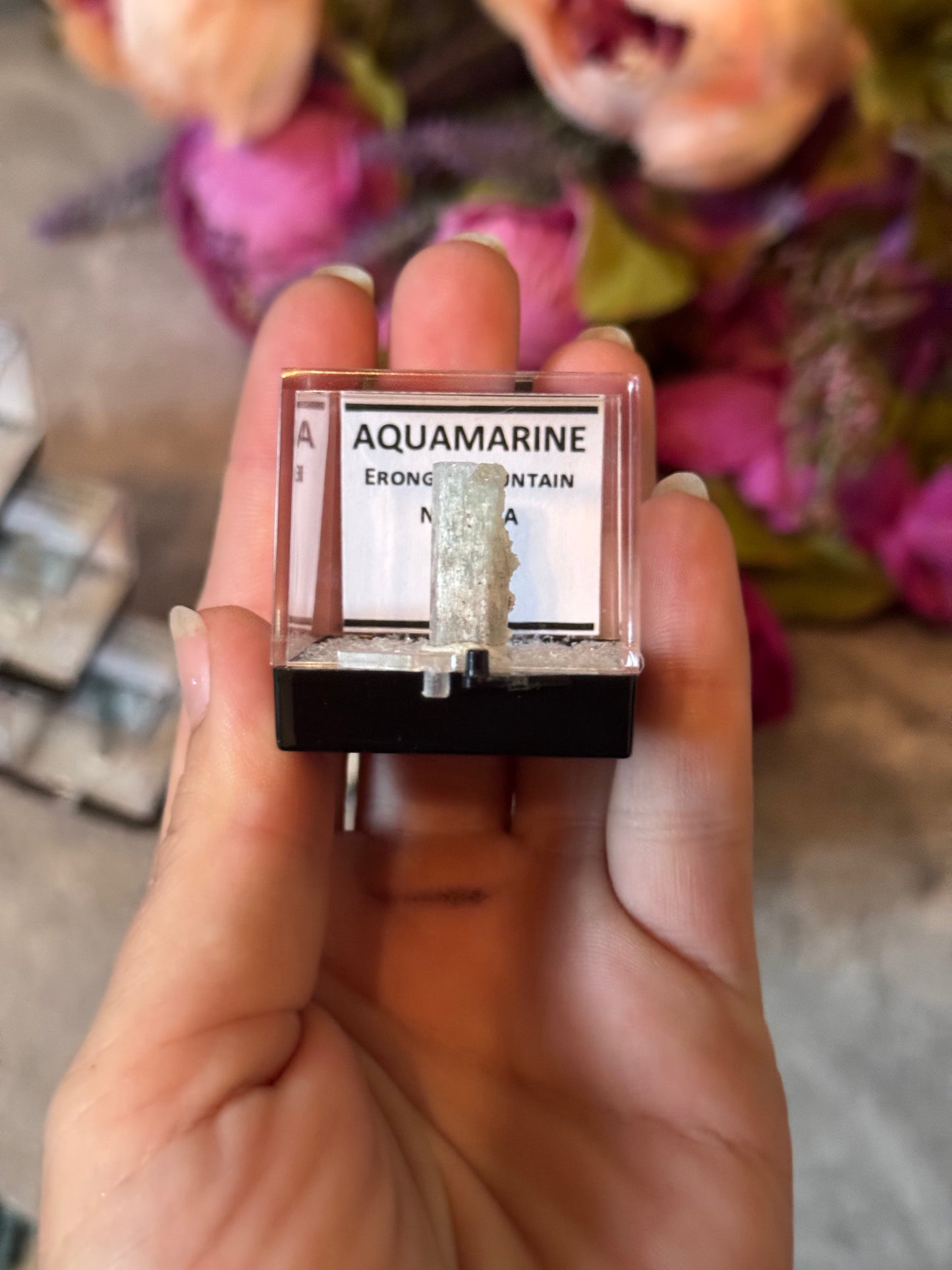 Aquamarine Specimens, Erongo Namibia, Perkie Box