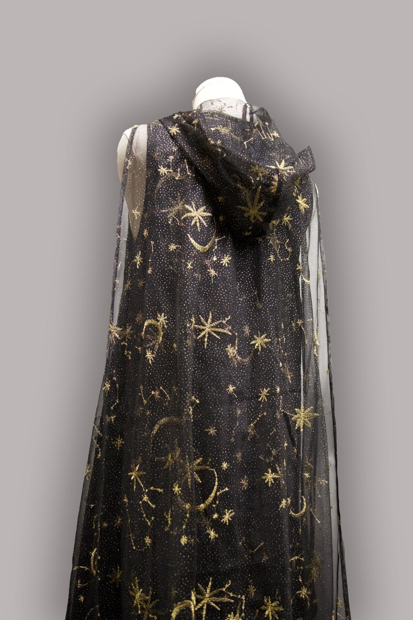 Hooded Mini Dress with Capelet