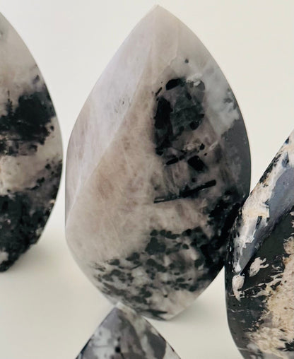 Black Tourmaline in Quartz Flame
