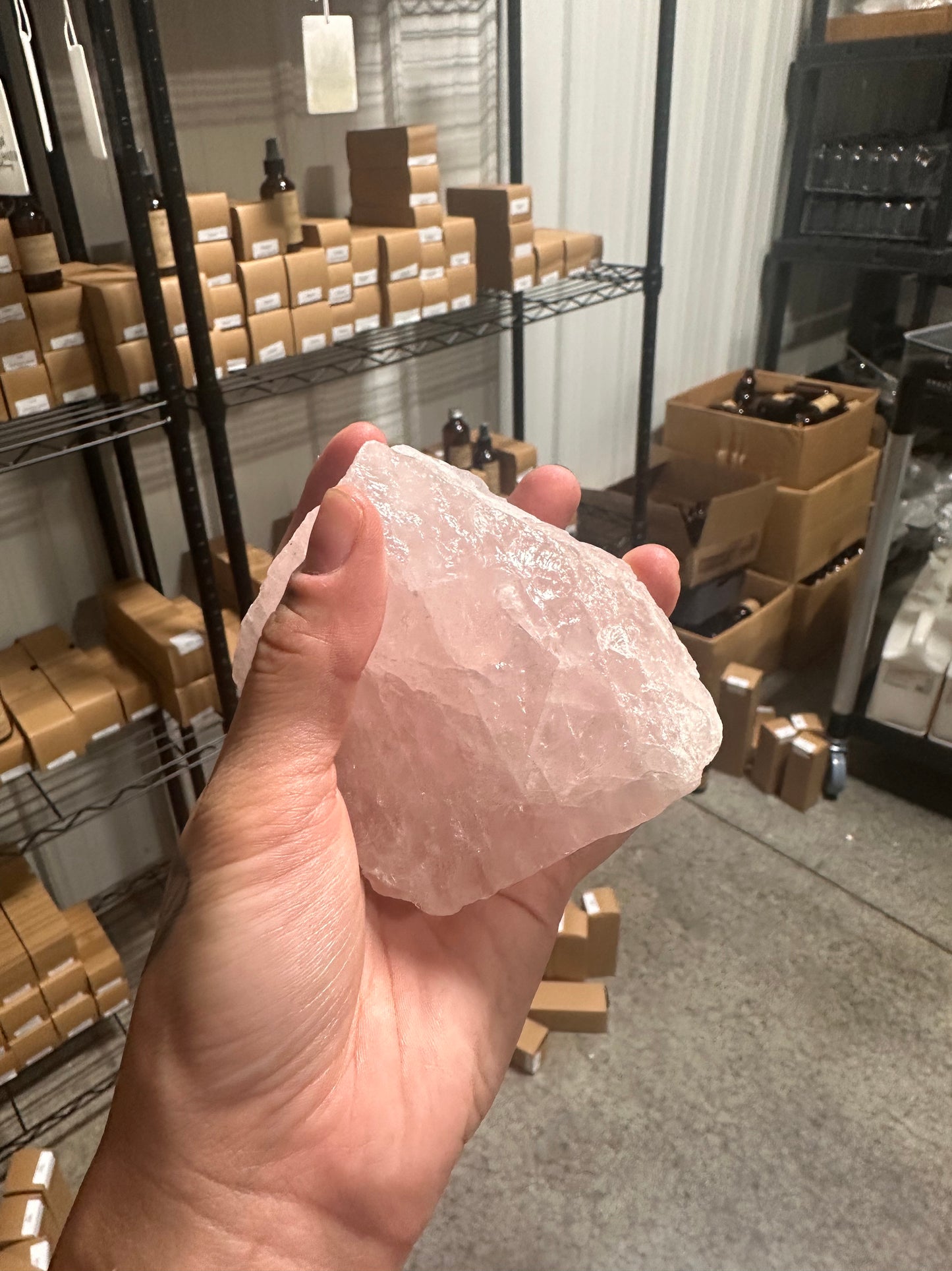 Rose Quartz Slab - 1.2 lbs - EXTRA LARGE