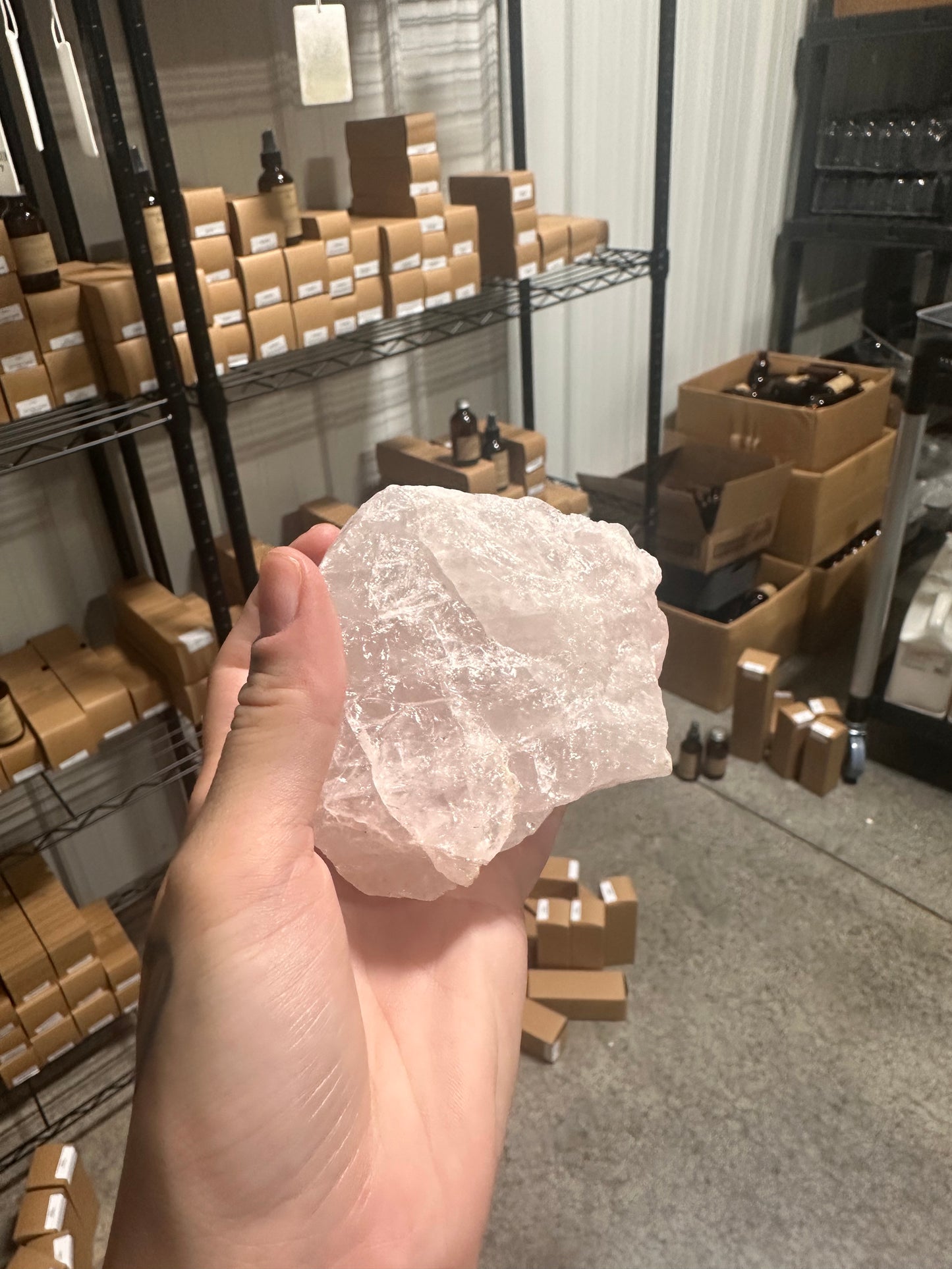 Rose Quartz Slab - 1.2 lbs - EXTRA LARGE