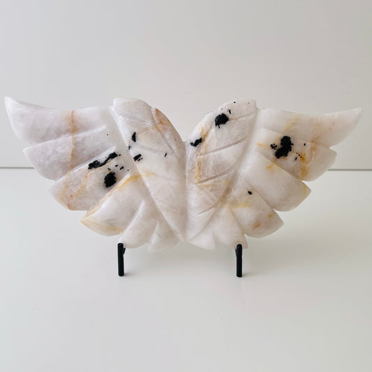Crystal Carved Angel Wings - Ethically Sourced