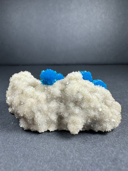 Cavansite with Stilbite on Matrix from Pune, Maharashtra, India