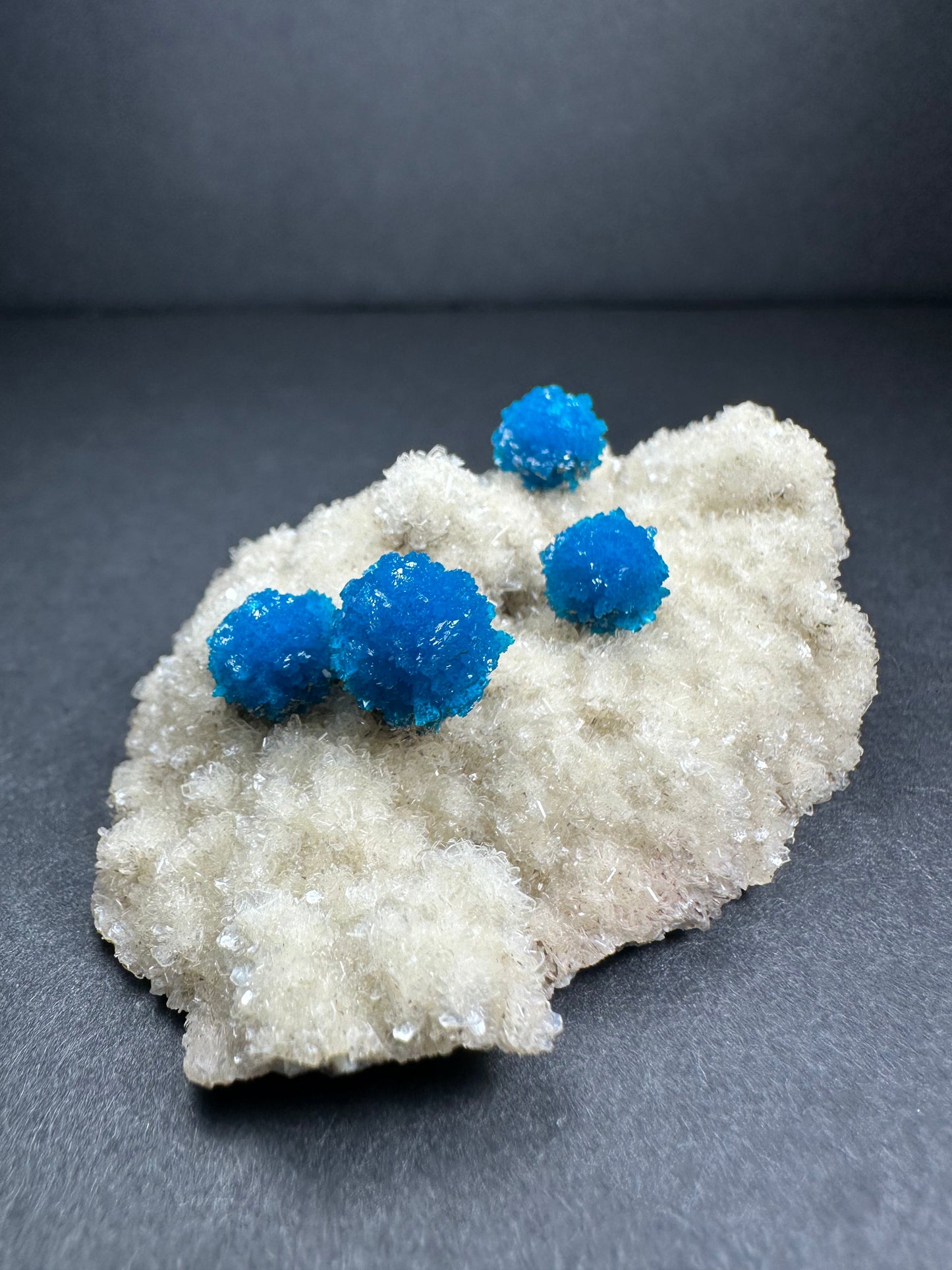 Cavansite with Stilbite on Matrix from Pune, Maharashtra, India