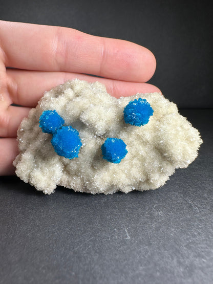 Cavansite with Stilbite on Matrix from Pune, Maharashtra, India