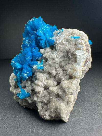 Cavansite with Stilbite on Matrix from Pune, Maharashtra, India