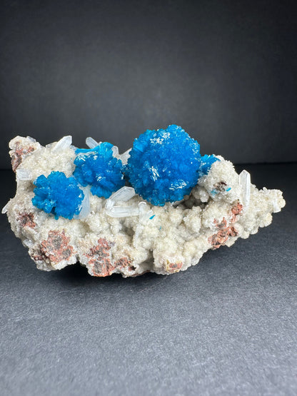 Cavansite with Stilbite on Matrix – 88g Crystal Specimen from Pune, India