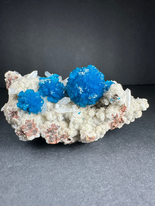 Cavansite with Stilbite on Matrix – 88g Crystal Specimen from Pune, India