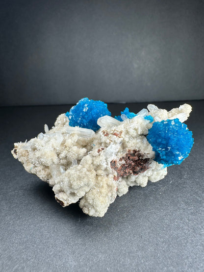 Cavansite with Stilbite on Matrix – 88g Crystal Specimen from Pune, India