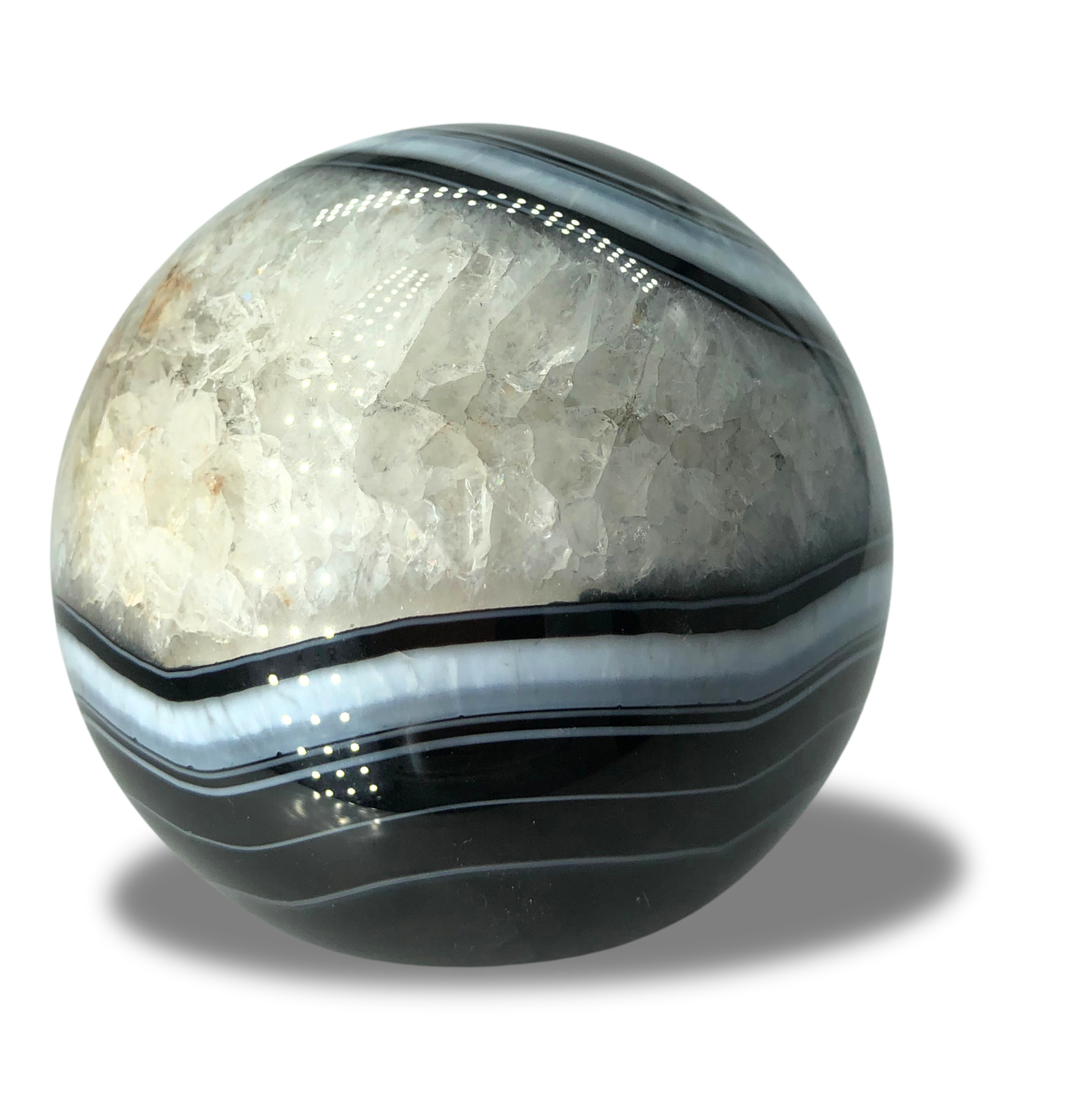 Black Banded Agate Sphere