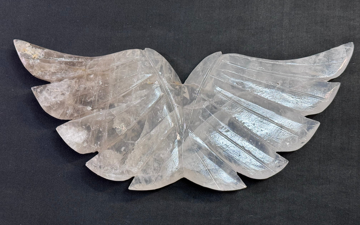 Crystal Carved Angel Wings - Ethically Sourced
