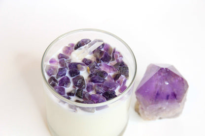 Amethyst Crystal Chakra Candle