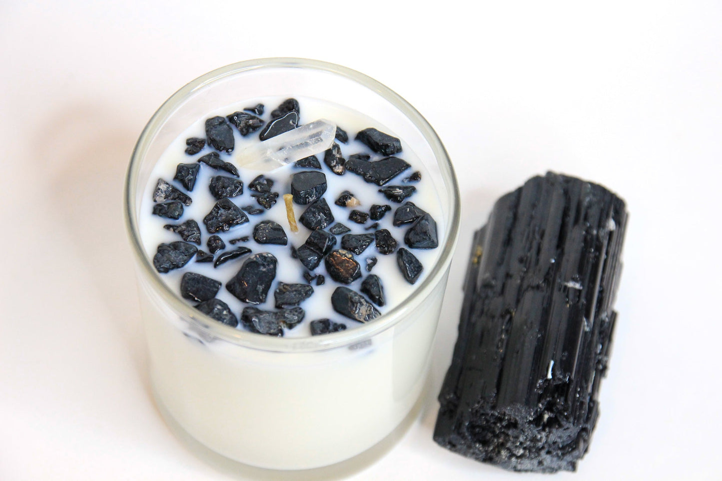 Black Tourmaline Crystal Chakra Candle