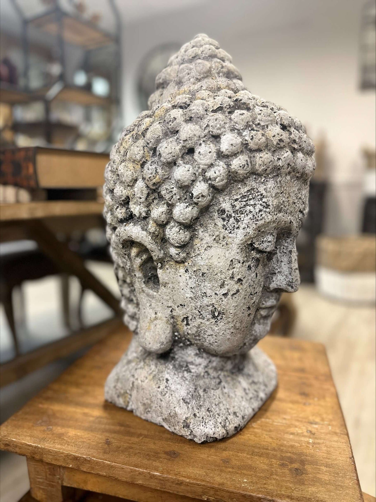 Vintage Buddha Head Statue