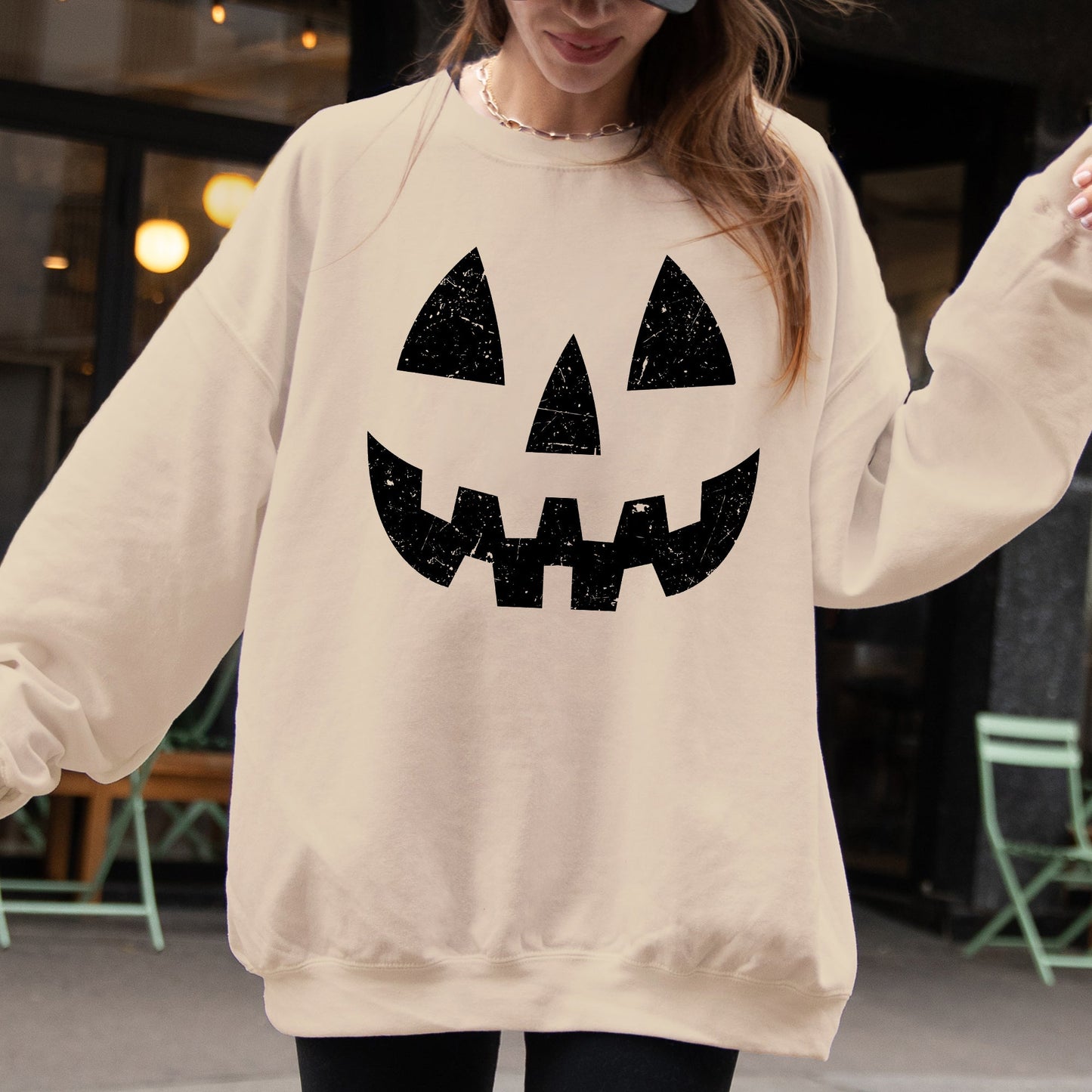 Jack-O-Lantern Sweatshirt – Cute Pumpkin Halloween Pullover