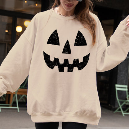 Jack-O-Lantern Sweatshirt – Cute Pumpkin Halloween Pullover