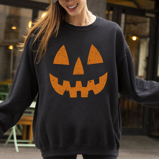 Jack-O-Lantern Sweatshirt – Cute Pumpkin Halloween Pullover