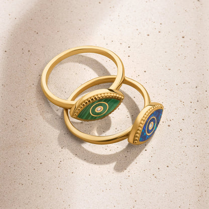 Prophetic Soul Lab Blue Opal Evil Eye Ring