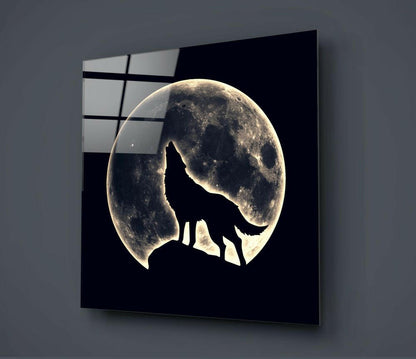 Full Moon Glass Wall Art