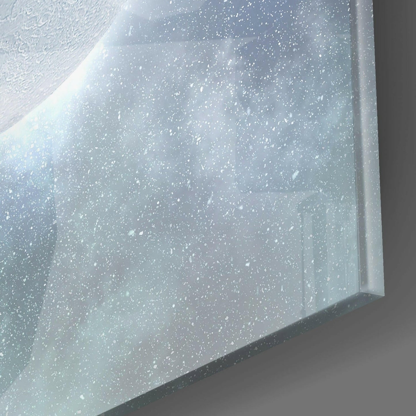 Full Moon Glass Wall Art