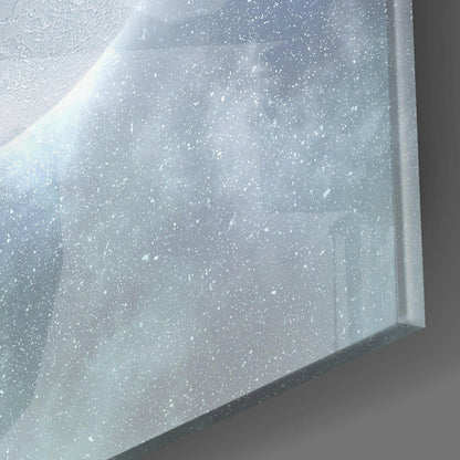 Full Moon Glass Wall Art