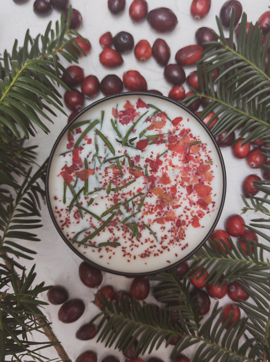 Cranberry Pine 4oz Tin Candle