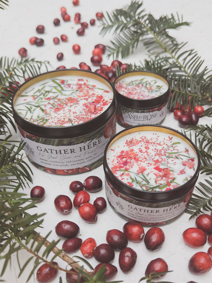 Cranberry Pine 4oz Tin Candle