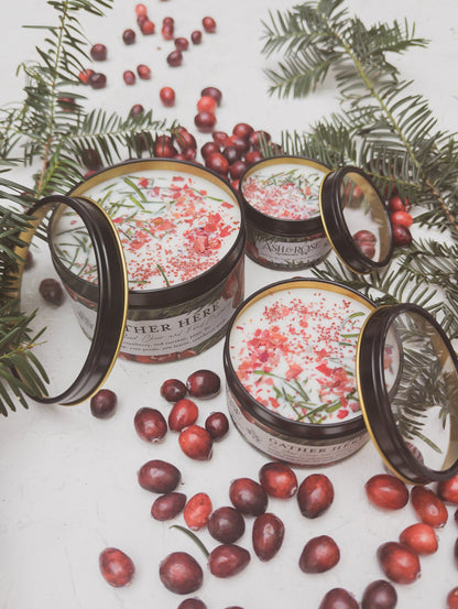 Cranberry Pine 4oz Tin Candle