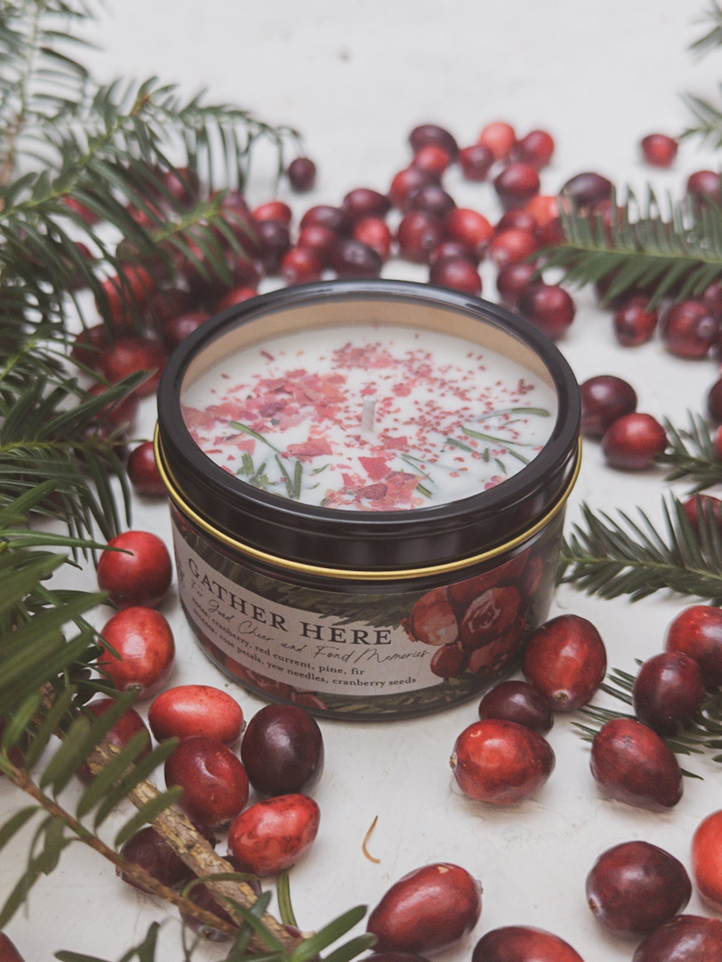 Cranberry Pine 4oz Tin Candle