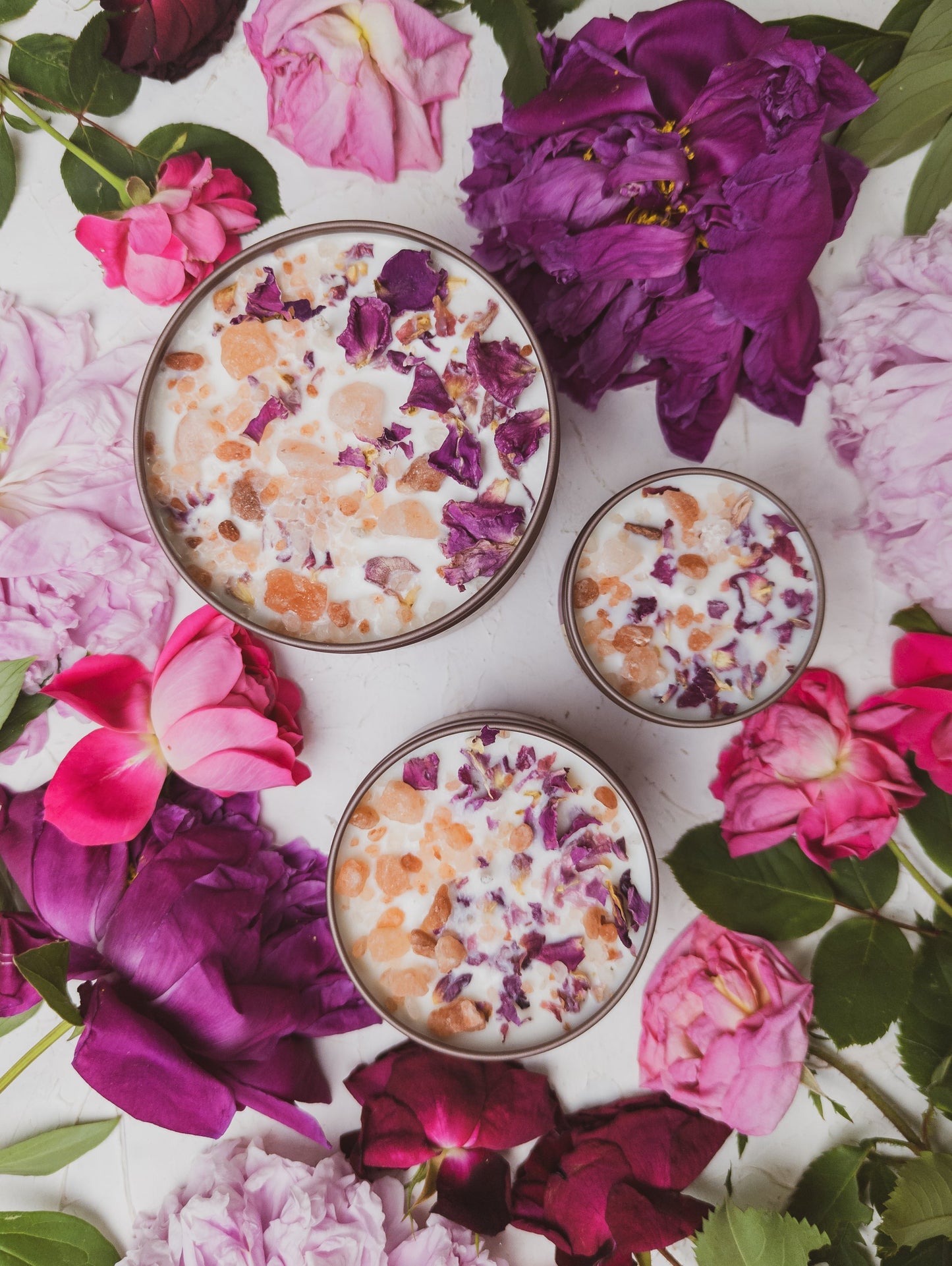 Rose + Pink Salt 4oz Tin Candle