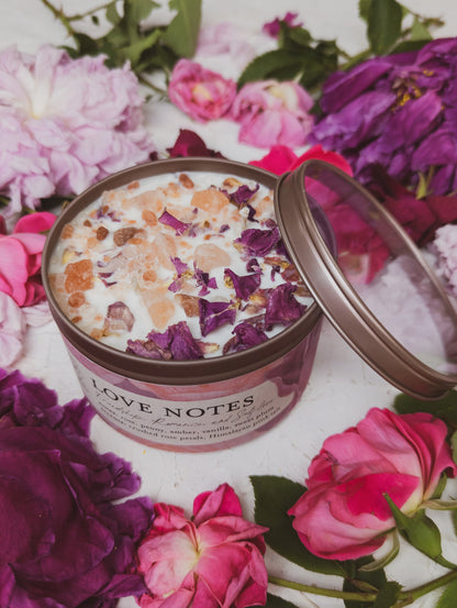 Rose + Pink Salt 4oz Tin Candle