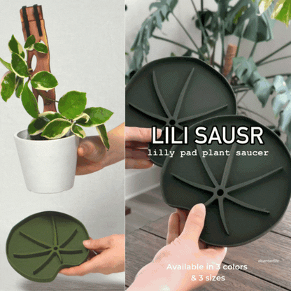 Lili Sausr - Lilly pad shaped Saucer - Spill tray - Drip tray for houseplants - Humidity tray