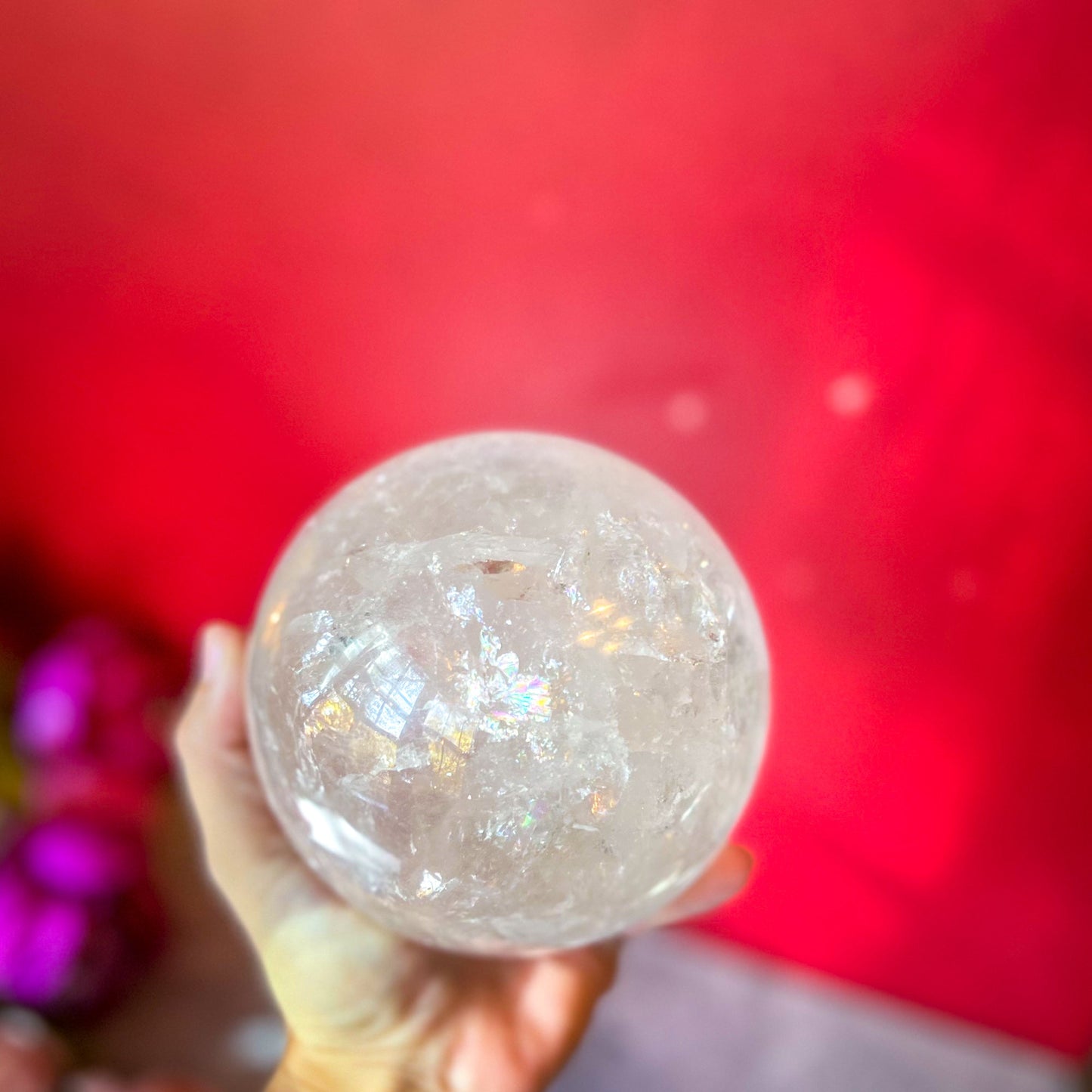 4 1/2" Rainbow Quartz Sphere