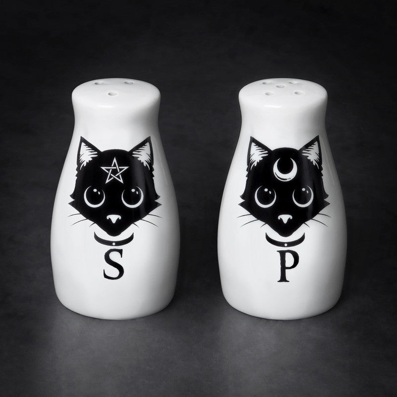 Salt & Pepper Shaker Set - Black Cats