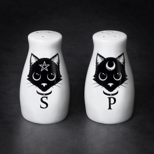 Salt & Pepper Shaker Set - Black Cats